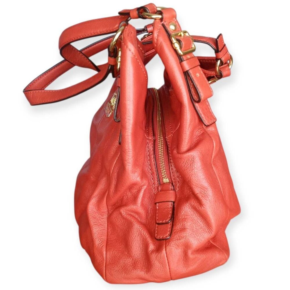 COACH VINTAGE PERSIMMON MADISON MAGGIE HOBO SHOULDER BAG & DUST BAG  EUC - Picture 4 of 12